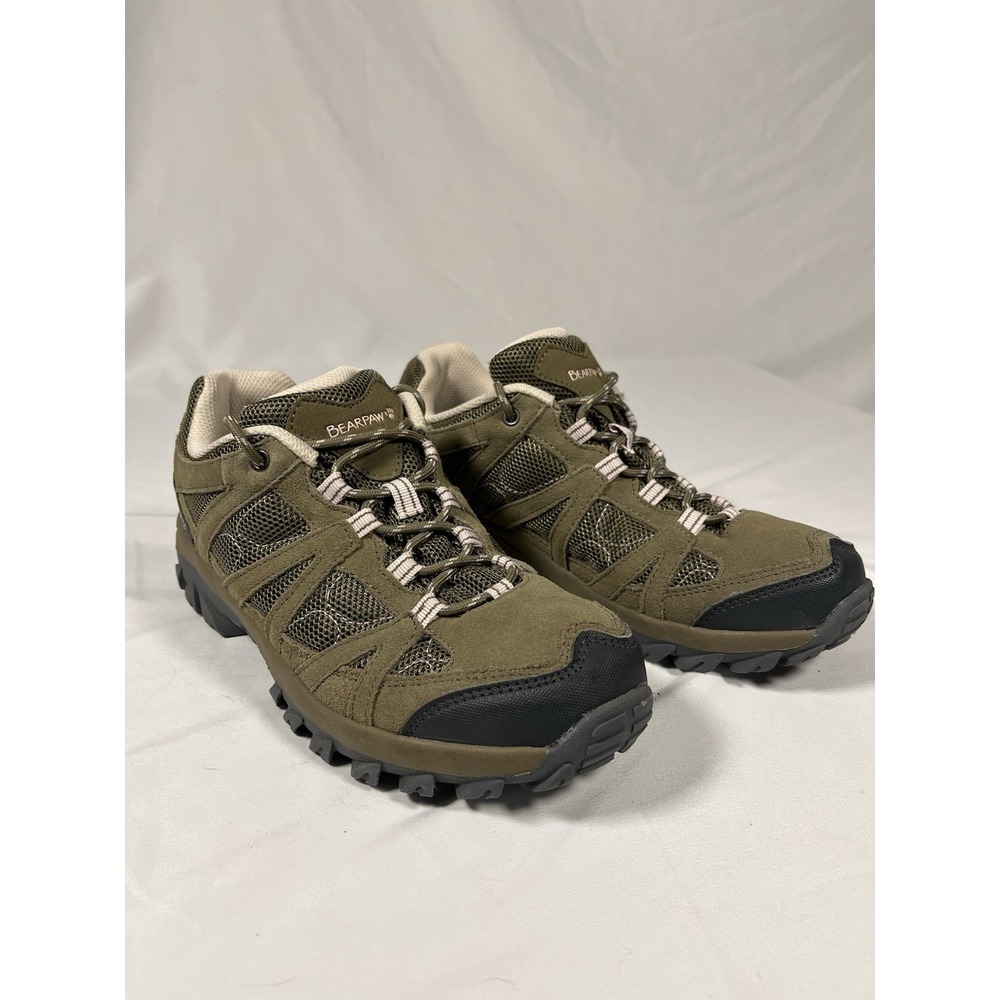 Bearpaw Olympus Women's Hiking Trail Shoes Olive Green Mesh Size 10 EU 41